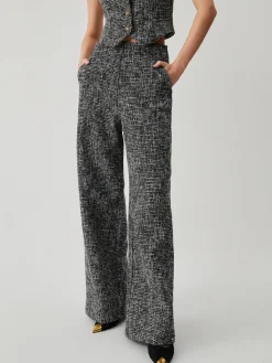 Old Money Tweed Straight Leg Pocket Pants