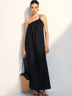 One Shoulder Backless Long Dress