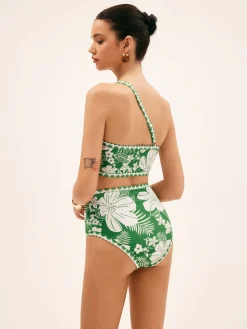 One Shoulder Floral Bikini Set