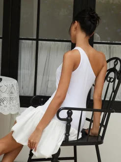One Shoulder Off Bodycon Short Dress
