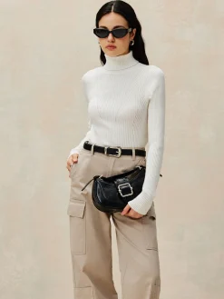 Open Back Knit Pullover Sweater