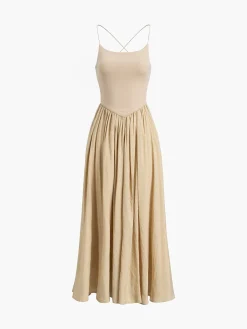 Open Back Midi Tank Dress
