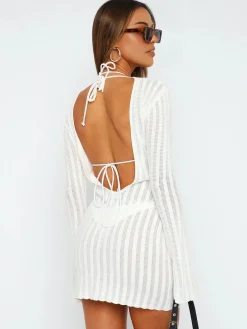 Open Back Mini Knit Dress