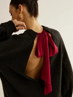 Open Back Tie Sweater