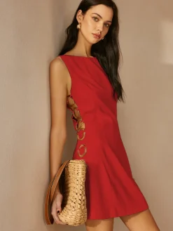 O-Ring Cutout Sleeveless Dress