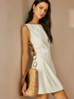 O-Ring Cutout Sleeveless Dress