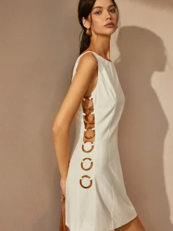 O-Ring Cutout Sleeveless Dress