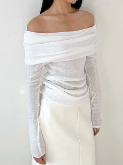 Overfold Off-Shoulder Shirt