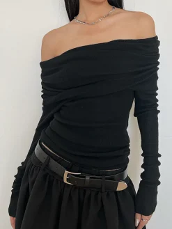 Overfold Off-Shoulder Shirt