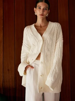Oversize Cable Knit Outwear