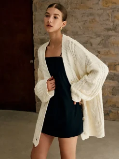 Oversize Cable Knit Outwear