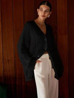 Oversize Cable Knit Outwear