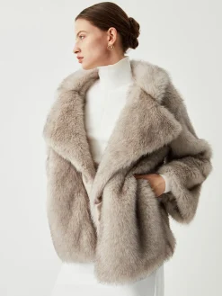 Oversized Collared Faux Fur Coat