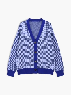 Oversized Herringbone Cardigan