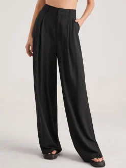 Oversized High Waisted Pleat Front Trousers