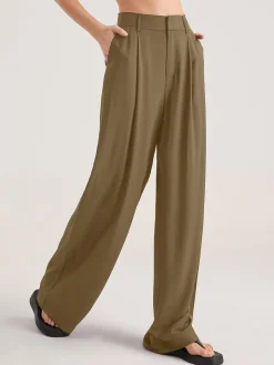Oversized High Waisted Pleat Front Trousers