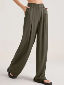 Oversized High Waisted Pleat Front Trousers