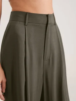 Oversized High Waisted Pleat Front Trousers