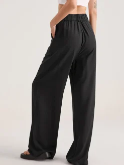 Oversized High Waisted Pleat Front Trousers