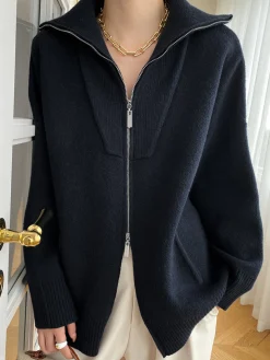 Oversized Open Collar Cardigan