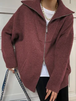 Oversized Open Collar Cardigan