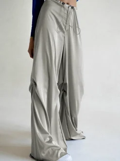 Oversized Satin Wide Leg Pants