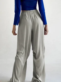 Oversized Satin Wide Leg Pants