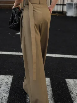 Oversized Tied Wide Leg Dress Pants