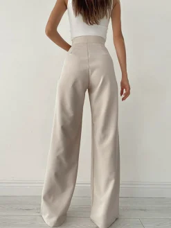 Palazzo Tied Wide Leg Dress Pants