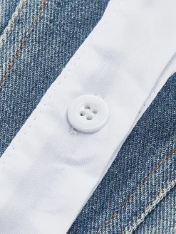 Panel Crop Polo Shirt