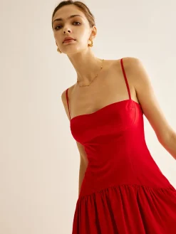 Panel Pleated Cami Dress