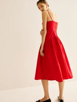 Panel Pleated Cami Dress