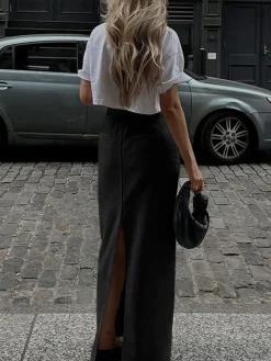 Parisian Slit Maxi Skirt