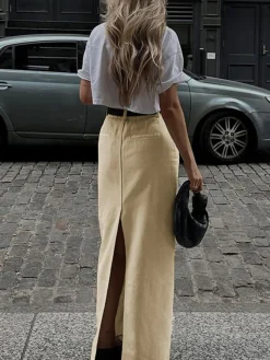 Parisian Slit Maxi Skirt