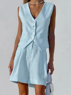 Paros Cover Up Two Piece Shorts Set