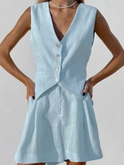 Paros Cover Up Two Piece Shorts Set