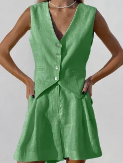Paros Cover Up Two Piece Shorts Set