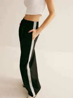 Patchwork High Waist Drawstring Pants
