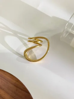 1pc Irregular Spring Twist Ring