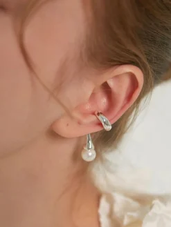 1pc Pearl Drop Ear Cuff