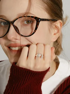 1pc Pearl In Shell Open Ring