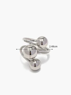 1pc Silver Ball Open Ring