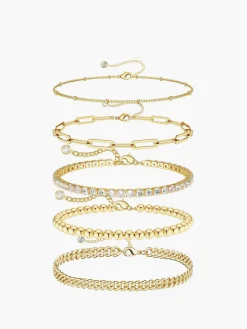 5pcs Golden Geometrical Bracelet