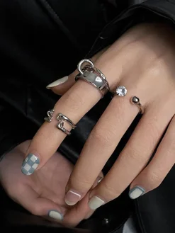 3pcs Open Hoop Ring