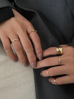 8pcs Simple Ring