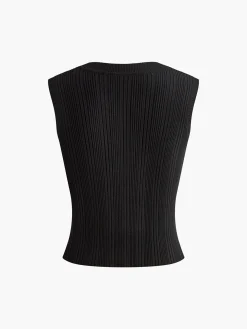 Pearl Beaded Stretch Sweater Vest