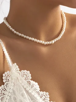 Pearl Beaded Tassel Necklace