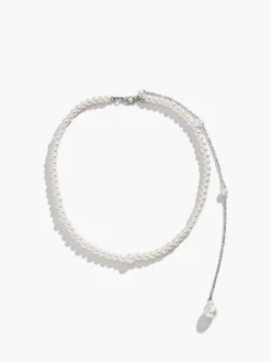 Pearl Beaded Tassel Necklace