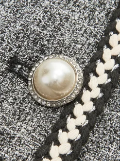 Pearl Button Split Crop Vest