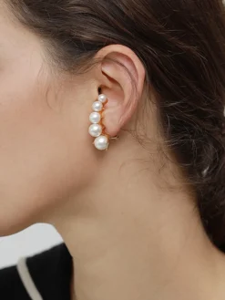 Pearl Clip Earrings With Spacer